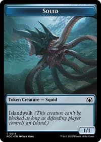 Squid // Human Double-Sided Token - Commander: March of the Machine - Magic: The Gathering card