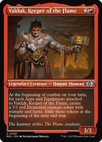 Valduk, Keeper of the Flame (Foil Etched) - March of the Machine: Multiverse Legends - Magic: The Gathering card