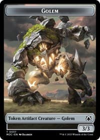 Golem // Blood Double-Sided Token - Commander: March of the Machine - Magic: The Gathering card