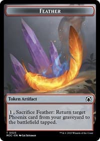 Feather // Servo Double-Sided Token - Commander: March of the Machine - Magic: The Gathering card