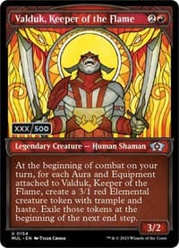 Valduk, Keeper of the Flame (Serial Numbered) - March of the Machine: Multiverse Legends - Magic: The Gathering card