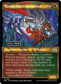 Radha, Coalition Warlord (Serial Numbered) - March of the Machine: Multiverse Legends - Magic: The Gathering card