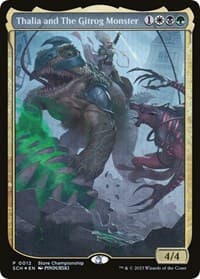 Thalia and The Gitrog Monster - Game Day & Store Championship Promos - Magic: The Gathering card