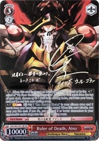 Ruler of Death, Ainz (SP) (Silver Signature) - Nazarick: Tomb of the Undead - Weiss Schwarz card
