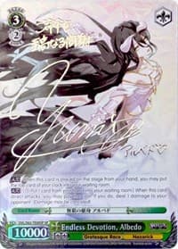 Endless Devotion, Albedo (SP) (Silver Signature) - Nazarick: Tomb of the Undead - Weiss Schwarz card