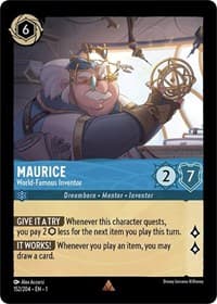 Maurice - World-Famous Inventor - The First Chapter - Disney Lorcana card