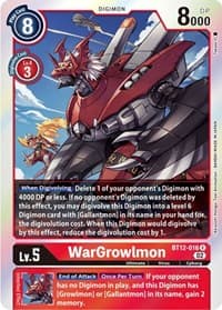 WarGrowlmon - Across Time - Digimon Card Game card