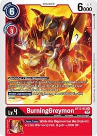 BurningGreymon - Across Time - Digimon Card Game card