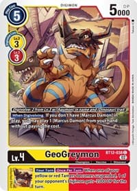 GeoGreymon - Across Time - Digimon Card Game card