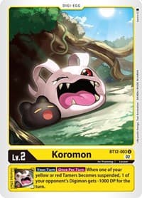 Koromon - Across Time - Digimon Card Game card