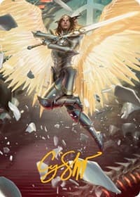 Archangel Elspeth Art Card (Gold-Stamped Signature) - Art Series: March of the Machine - Magic: The Gathering card