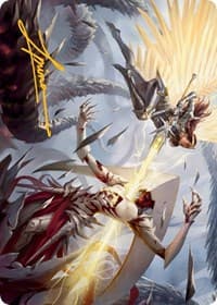 Elspeth's Smite Art Card (Gold-Stamped Signature) - Art Series: March of the Machine - Magic: The Gathering card