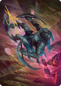 Xerex Strobe-Knight Art Card(Gold-Stamped Signature) - Art Series: March of the Machine - Magic: The Gathering card