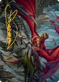 Hoarding Broodlord Art Card (Gold-Stamped Signature) - Art Series: March of the Machine - Magic: The Gathering card