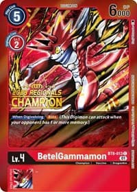 BetelGammamon (2023 Regionals Champion) - New Awakening - Digimon Card Game card