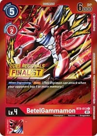 BetelGammamon (2023 Regionals Finalist) - New Awakening - Digimon Card Game card