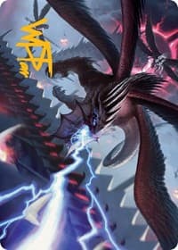 Defiant Thundermaw Art Card (Gold-Stamped Signature) - Art Series: March of the Machine - Magic: The Gathering card