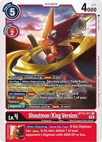 Shoutmon (King Version) - Across Time - Digimon Card Game card