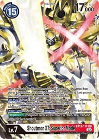 Shoutmon X7: Superior Mode - Across Time - Digimon Card Game card