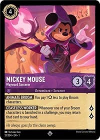 Mickey Mouse - Wayward Sorcerer - The First Chapter - Disney Lorcana card