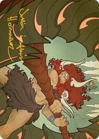 Borborygmos and Fblthp Art Card (57/81) (Gold-Stamped Signature) - Art Series: March of the Machine - Magic: The Gathering card