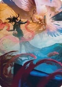 Drana and Linvala Art Card - Art Series: March of the Machine - Magic: The Gathering card
