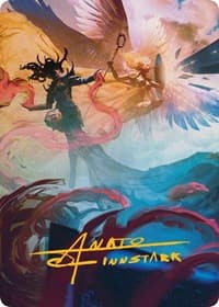 Drana and Linvala Art Card (Gold-Stamped Signature) - Art Series: March of the Machine - Magic: The Gathering card