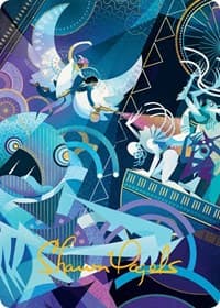 Errant and Giada Art Card (Gold-Stamped Signature) - Art Series: March of the Machine - Magic: The Gathering card