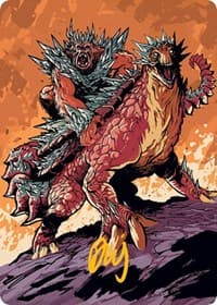 Kogla and Yidaro Art Card (Gold-Stamped Signature) - Art Series: March of the Machine - Magic: The Gathering card