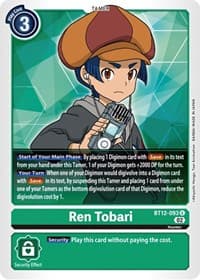 Ren Tobari - Across Time - Digimon Card Game card