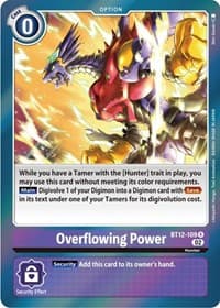 Overflowing Power - Across Time - Digimon Card Game card