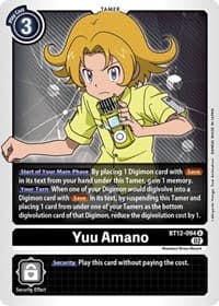 Yuu Amano - Across Time - Digimon Card Game card