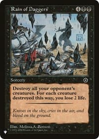 Rain of Daggers - The List Reprints - Magic: The Gathering card