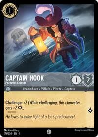 Captain Hook - Forceful Duelist - The First Chapter - Disney Lorcana card
