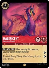 Maleficent - Monstrous Dragon - The First Chapter - Disney Lorcana card