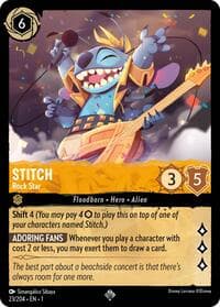 Stitch - Rock Star - The First Chapter - Disney Lorcana card