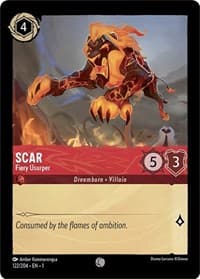 Scar - Fiery Usurper - The First Chapter - Disney Lorcana card