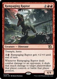 Rampaging Raptor - Promo Pack: March of the Machine - Magic: The Gathering card