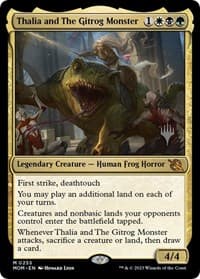 Thalia and The Gitrog Monster - Promo Pack: March of the Machine - Magic: The Gathering card