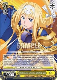 Shout Echoing Across the Battlefield, Alice - Sword Art Online Animation 10th Anniversary - Weiss Schwarz card
