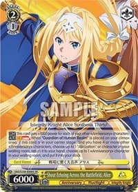 Shout Echoing Across the Battlefield, Alice (SR) - Sword Art Online Animation 10th Anniversary - Weiss Schwarz card