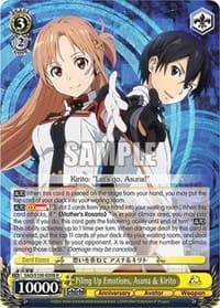 Piling Up Emotions, Asuna & Kirito - Sword Art Online Animation 10th Anniversary - Weiss Schwarz card