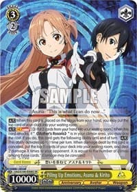 Piling Up Emotions, Asuna & Kirito (SR) - Sword Art Online Animation 10th Anniversary - Weiss Schwarz card