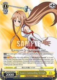 Asuna's Commanding Strength - Sword Art Online Animation 10th Anniversary - Weiss Schwarz card