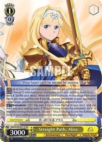 Straight Path, Alice (SR) - Sword Art Online Animation 10th Anniversary - Weiss Schwarz card