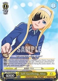 Self-Sacrificing, Alice - Sword Art Online Animation 10th Anniversary - Weiss Schwarz card