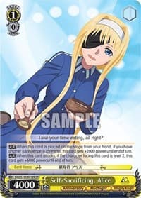 Self-Sacrificing, Alice (SR) - Sword Art Online Animation 10th Anniversary - Weiss Schwarz card
