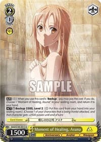 Moment of Healing, Asuna - Sword Art Online Animation 10th Anniversary - Weiss Schwarz card