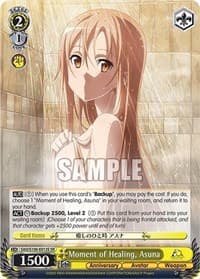 Moment of Healing, Asuna (SR) - Sword Art Online Animation 10th Anniversary - Weiss Schwarz card