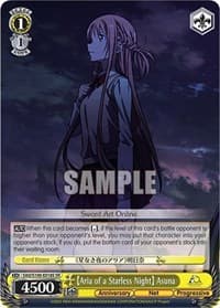 [Aria of a Starless Night] Asuna (SR) - Sword Art Online Animation 10th Anniversary - Weiss Schwarz card